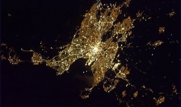 Image: Dublin as seen from the ISS