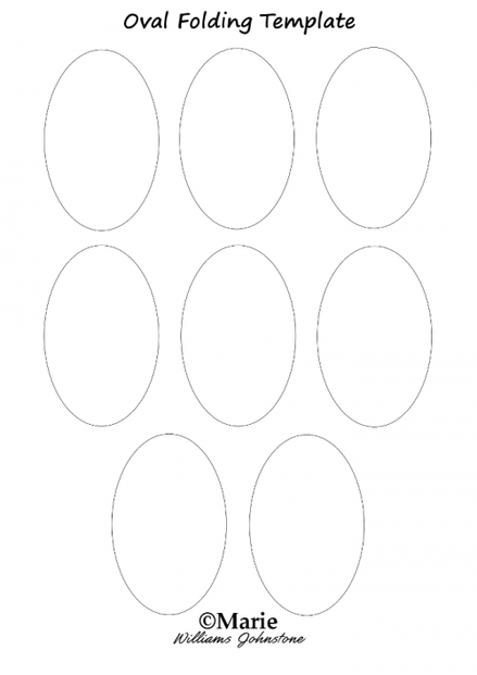Oval Template for Folded Flower Designs