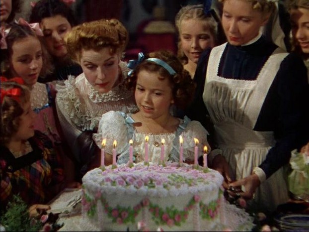 "Screenshot from a public domain film The Little Princess (1939) starring Shirley Temple and Richard Greene."