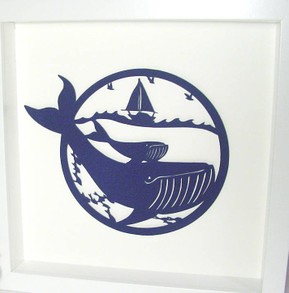 Papercut Whale Artwork