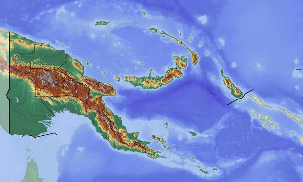 Location map of Papua New Guinea