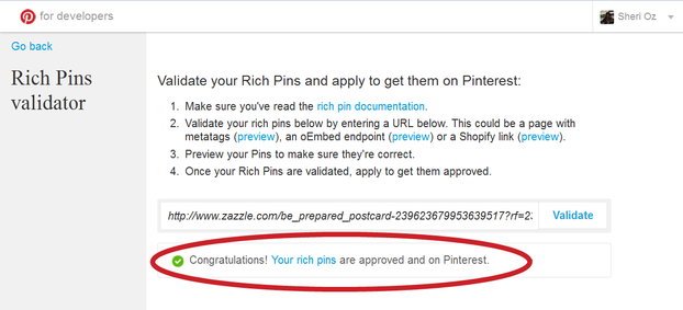 Approval Window for Zazzle Rich Pins