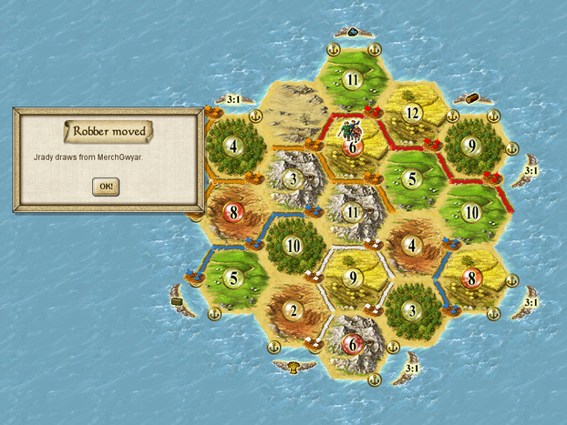 Image: Using robbers in Catan