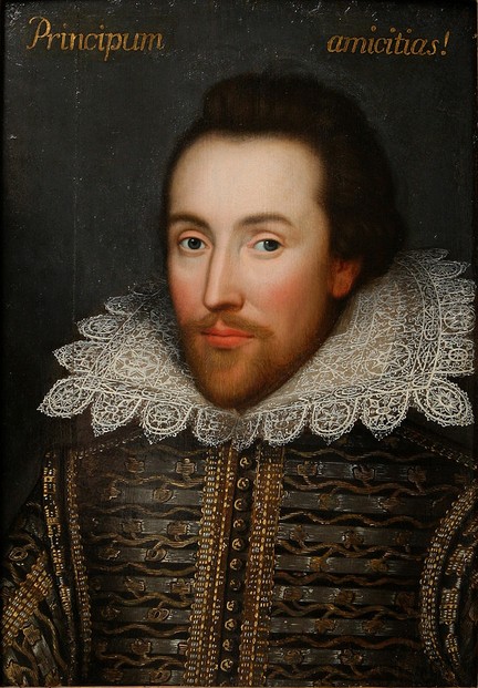 Cobbe portrait, assumed to be William Shakespeare, c. 1595 - 1610 painting on oak panel