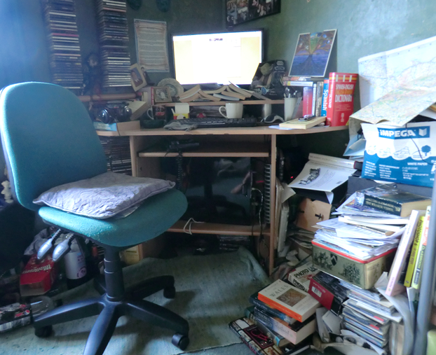 Image: Jo Harrington's desk and research/writing area.