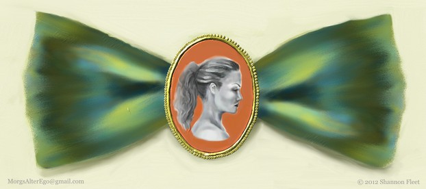 Cameo Bow Portrait Painting