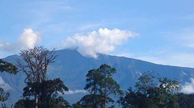 Pico Basilé, eastern coast of Bioko, western African coast: peaking at 9,882 ft (3,012 meters) as highest peak on Bioko