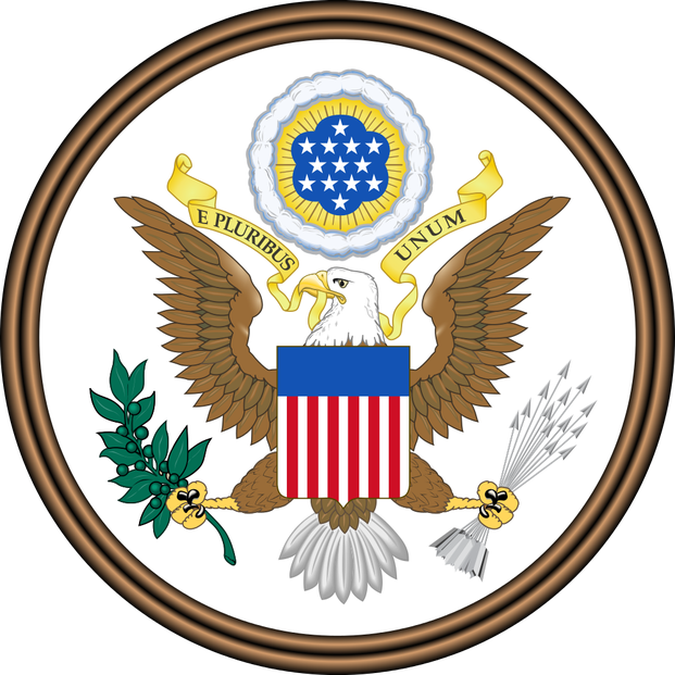 Great Seal designed by Charles Thomson (November 29, 1729-August 16, 1824) and William Barton (April 11, 1754-October 21, 1817)