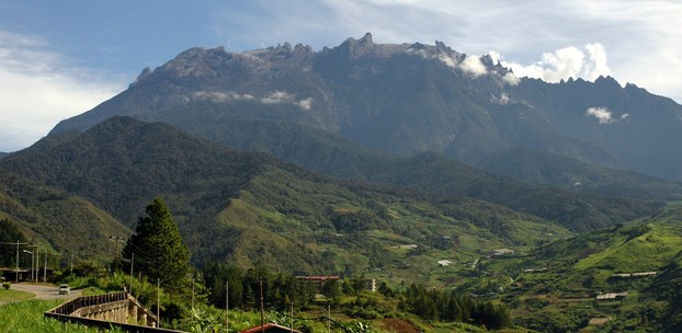 view from Kundasang, closest town to Mount Kinabalu, northern Borneo, Malaysia