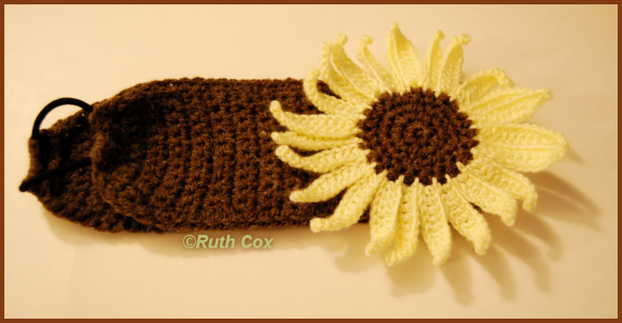 Crochet Sunflower Headband Ear Warmer