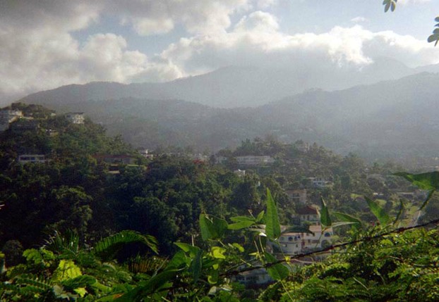 "Start of the Blue Mountains just north of Kingston, Jamaica"