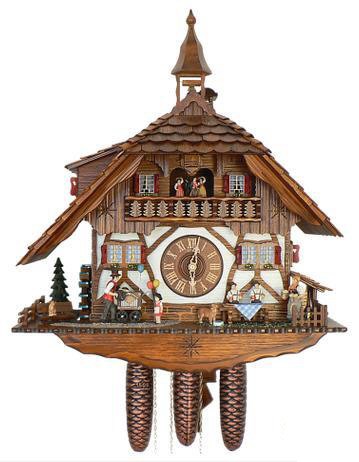 Schneider Chalet Cuckoo Clock with organ player and balloons