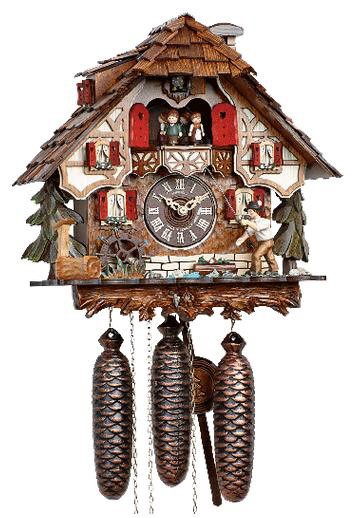 Schneider Chalet Cuckoo Clock with fisherman