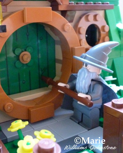Gandalf arriving at Bilbo Baggin's Bag End Hobbit Home