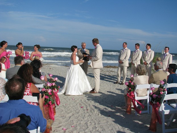 Saying I Do beside the waves of the Atlantic Ocean