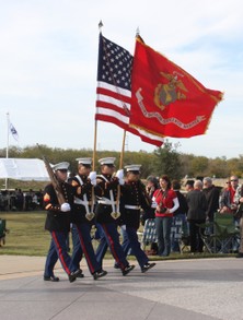 Honor Guard at Dallas-Fort Worth National Cemetery on Veterans Day