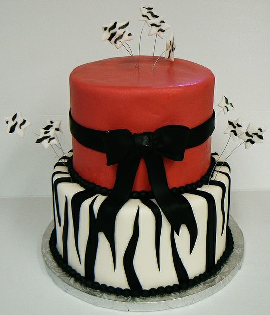 Gorgeous Red Zebra Cake