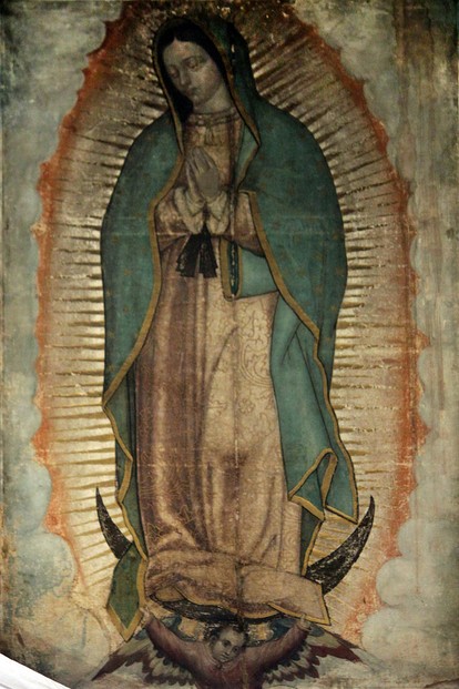 image of Our Lady Mary, Virgin of Guadalupe; Basilica of Our Lady of Guadalupe, northern Mexico City, central Mexico