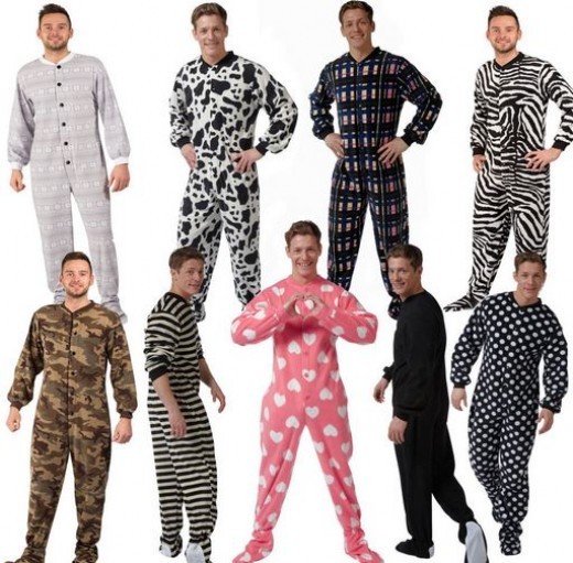 Men in Footed Onesie Pajamas