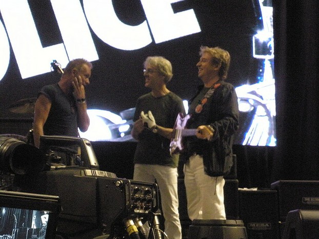 The Police at a soundcheck in Philadelphia, July 29 2008.