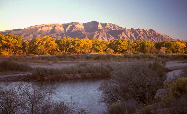 Albuquerque area sunset and natural landscape