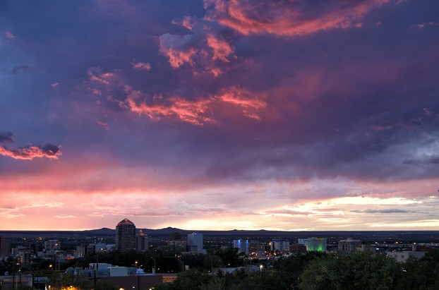 Albuquerque's sunset skyline