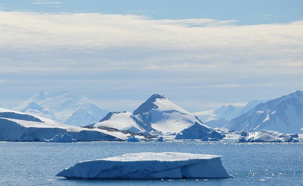 view toward NNE from Rothera Research Station (Adelaide Island, Antarctic Peninsula) over Laubeuf Fjord