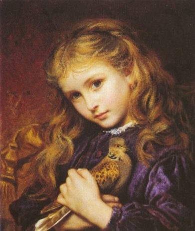 The Turtle Dove; oil on canvas by Sophie Gengembre Anderson (1823 - March 10, 1903)