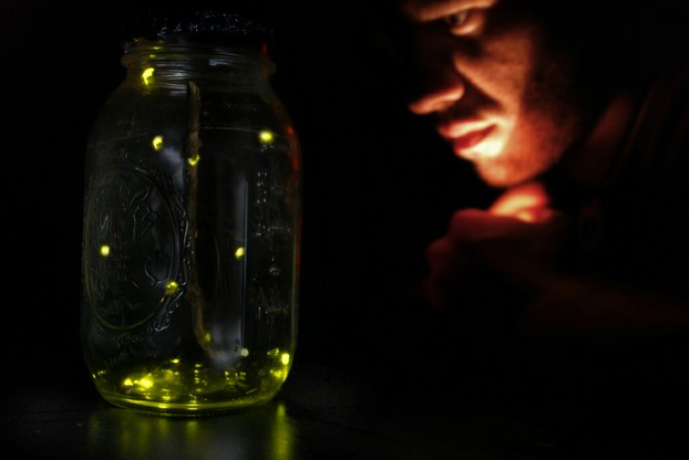 "capturing light in a jar"; Broadacres, Athens, Clarke County, northeast Georgia; Wednesday, June 17, 2009, 21:48:29