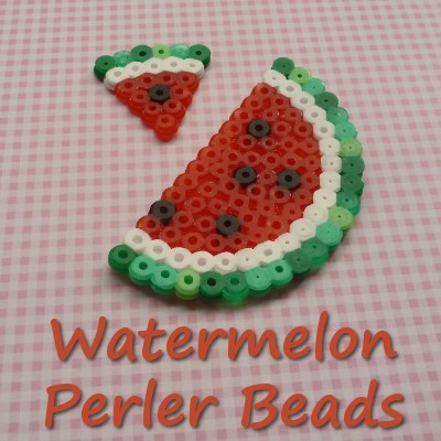 Watermelon Perler Beads Fruit Pattern