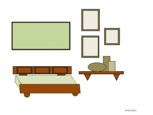 Furniture and Wall Art Arrangement/Placement