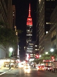 NYC Crimson Empire State Building.