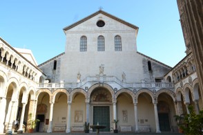 The exterior of the Duomo of Salerno.