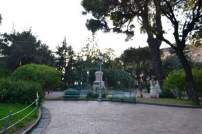 Salerno is a beautifully clean and safe city to visit. The public gardens are just one example of the city's charm.