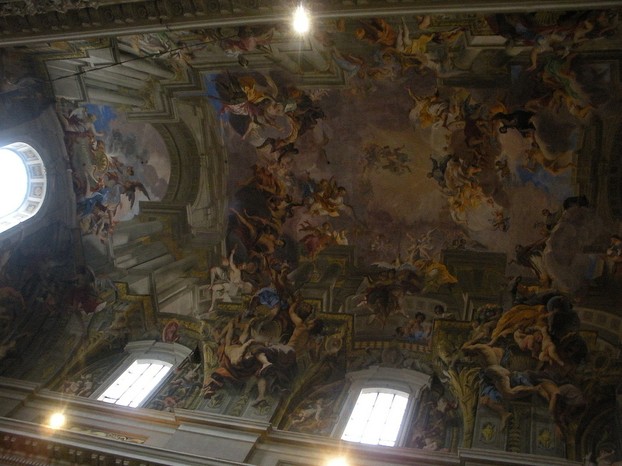 Frescoes on a church ceiling