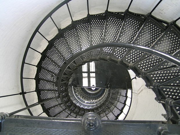 Spiral Staircase in the Saint Augustine Lighthouse - looking down