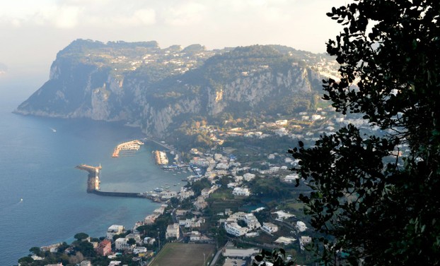 A view of the harbor of Capri from Villa San Michele