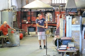 Inside a working glass studio/furnace on Murano.