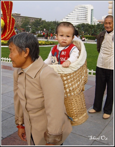 Carrying a Baby in Xi'an