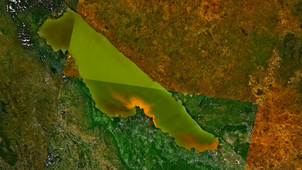 Lake Rukwa, in Tanzania, as seen from space