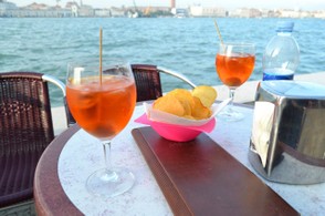 Nothing beats enjoying a classic Spritz cocktail while sitting along the water in Venice