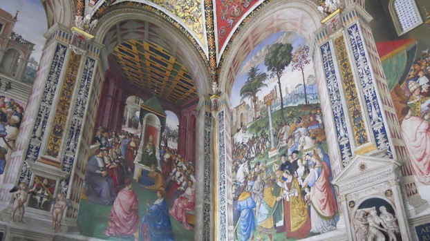 The incredible frescos by Pinturicchio in the Duomo di Siena are a must-see!