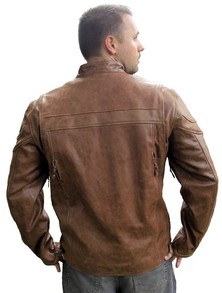 Leather Jacket Back View