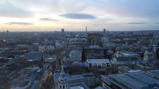 View of the London skyline from St. Paul's Cathedral