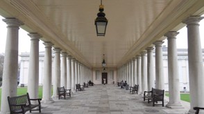 The colonnade connecting the Queen's House to the Maritime Museum.