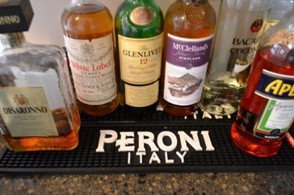 Peroni bar mats. They're great for our own home bar, and easy to clean too.