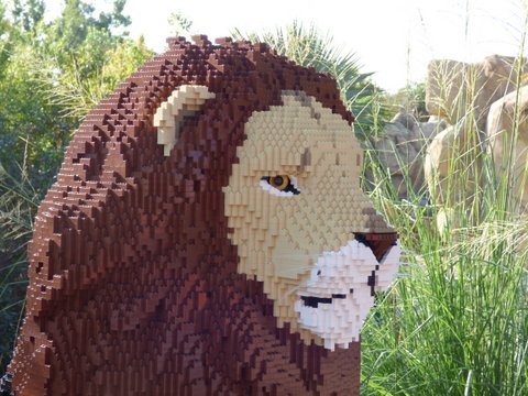 Lego Lion Sculpture