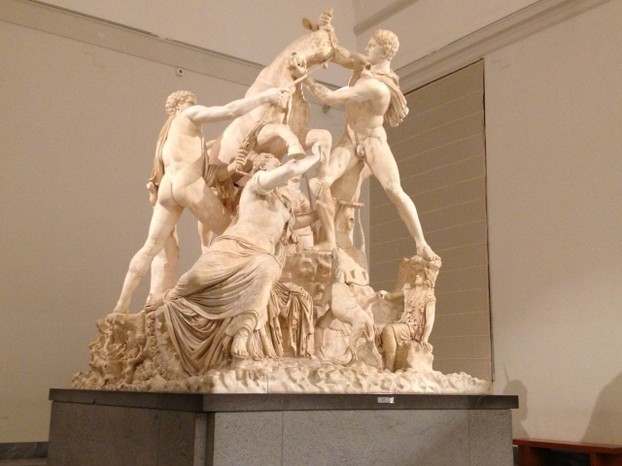 The Farnese Bull at the Museo Archeologico Nazionale Napoli - the largest single sculpture recovered from antiquity