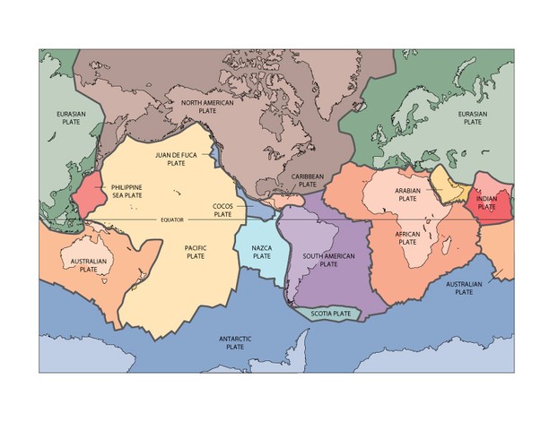 the world's tectonic plates; W. Jacquelyne Kious and Robert I. Tilling, "Historical perspective," This Dynamic Earth (February 1996)