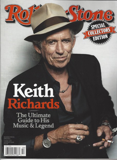 Keith Richards on cover of Rolling Stone Magazine